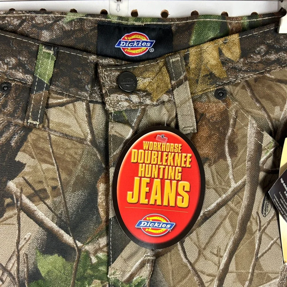 Dickies Mens 30x30 Realtree Camo Double Knee Hunting Jeans Deadstock 90s Cargo
